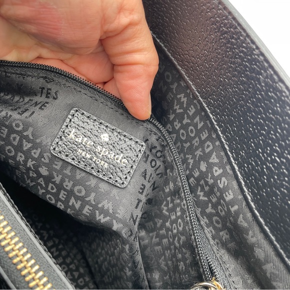 KATE SPADE New York Handbag black leather medium NWOT - Picture 9 of 11